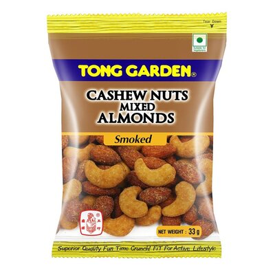 TONG GARDEN CASHEW NUTS MIXED ALMONDS SMOKE 33G