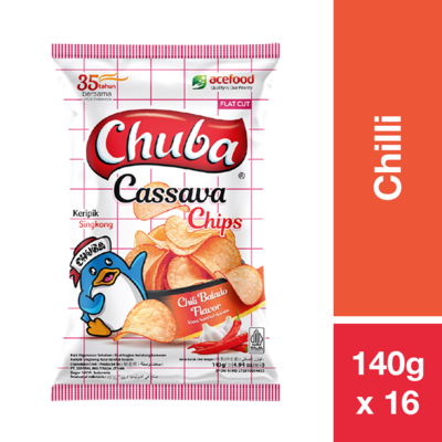 CHUBA CASSAVA CHIPS CHILLI 140G