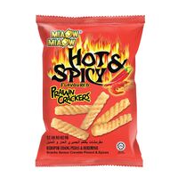 MIAOW MIAOW HOT & SPICY PRAWN CRACKERS 50G